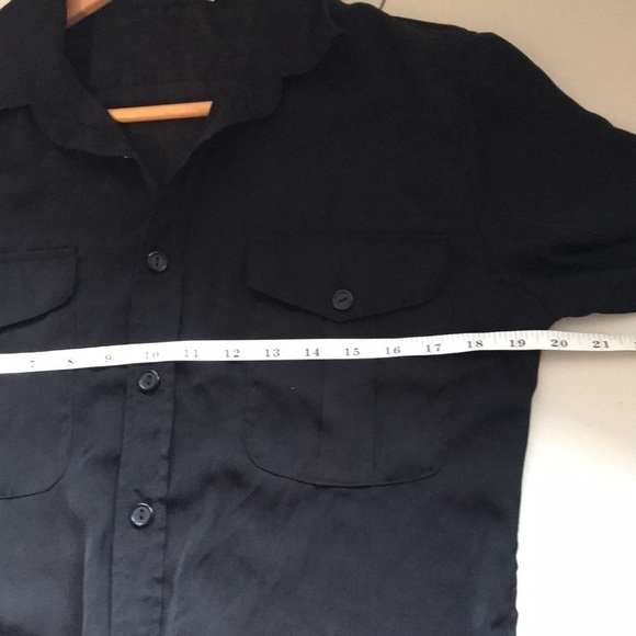 Elan black long sleeve button down shirt oversized loose fit size Small - Picture 8 of 11